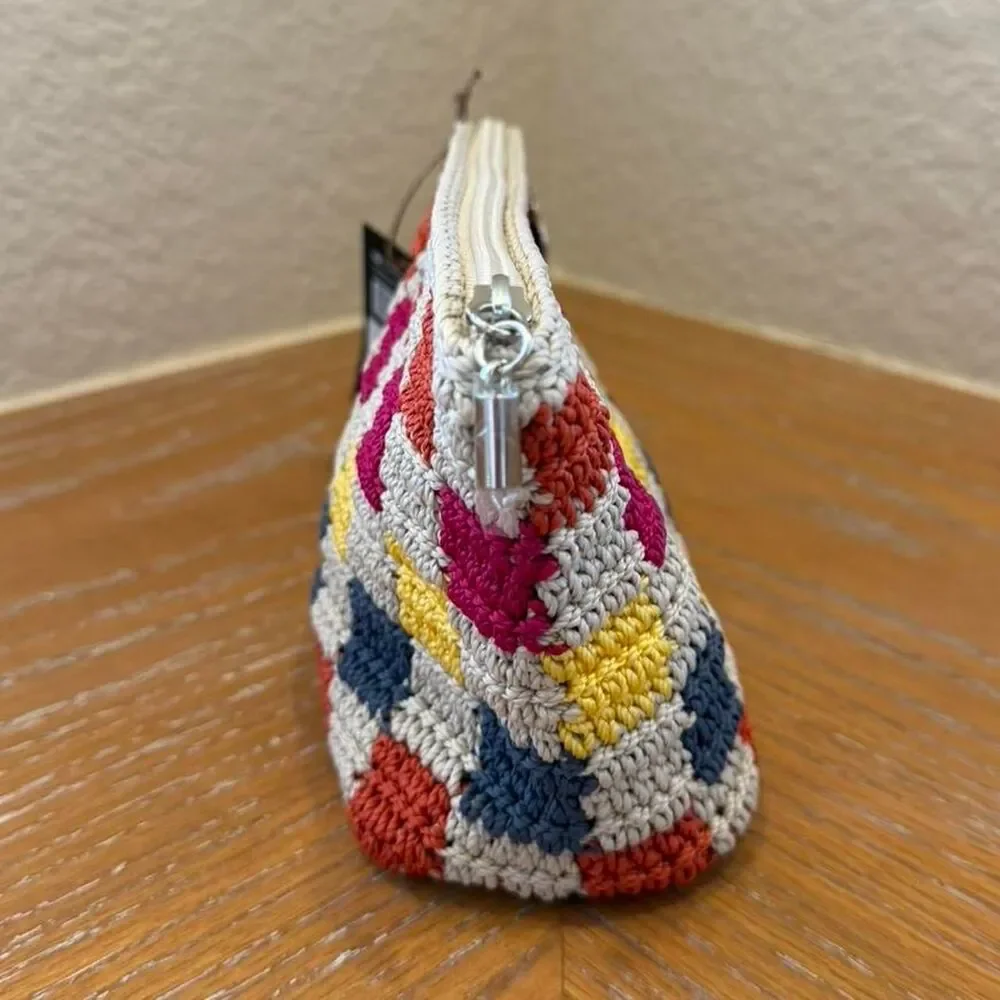 NWT The Sak Multicolor Checkered Essential Medium Pouch Cosmetic Bag